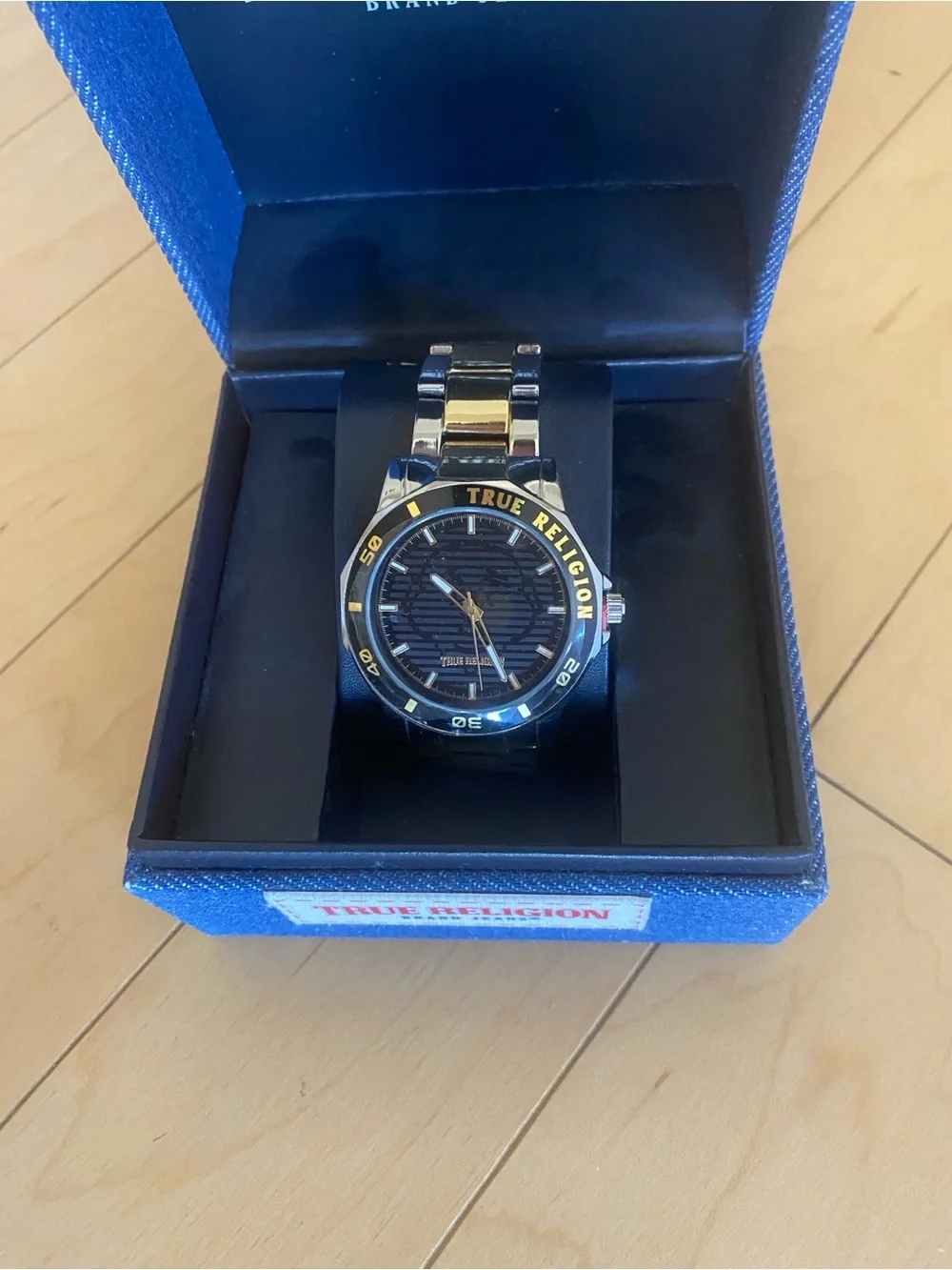 True Religion Two-Tone Black Dial Men's Quartz Watch 43mm